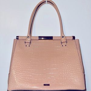Embossed pink purse